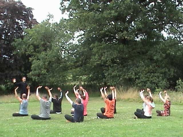 Qi Gong training at Bore Place retreat